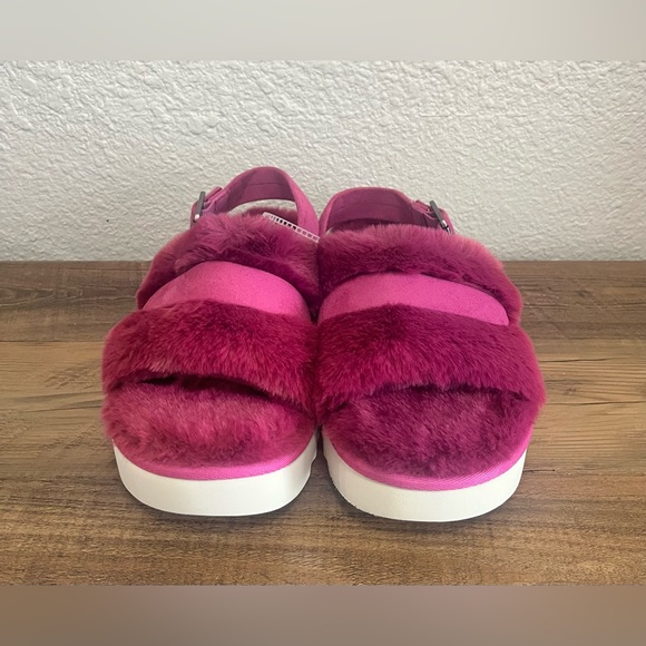 Koolaburra by UGG Fuzz'd Out Women's Sandal Slippers Fuchsia Size 9 - Picture 2 of 7